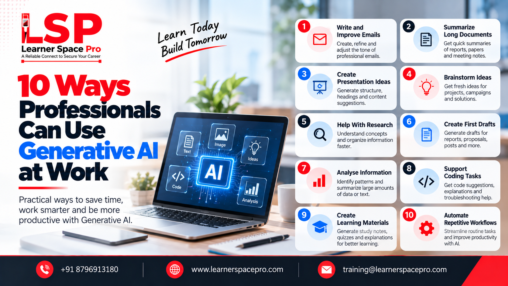 10 Ways Professionals Can Use Generative AI at Work